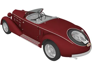 Alfa Romeo 6C 2300 S Touring Pescara Spider (1935) 3D Model preview