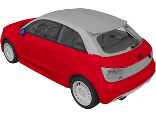 Audi A1 3D Model preview
