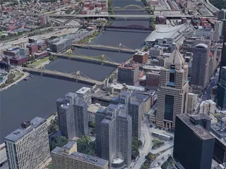 Pittsburgh City, PA, USA (2019) 3D Model preview