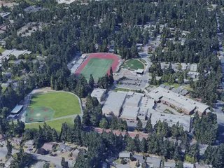 Redmond City, WA, USA (2019) 3D Model preview