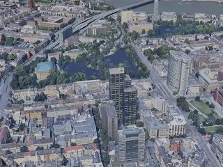 Dusseldorf City, Germany (2019) 3D Model preview