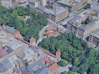 Krakow City, Poland (2019) 3D Model preview