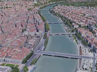 Lyon City, France (2019) 3D Model preview