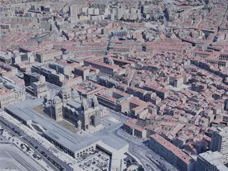 Marseille City, France (2019) 3D Model preview