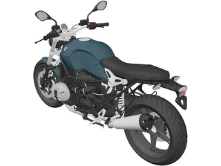 BMW R nineT Pure (2018) 3D Model preview