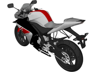 Yamaha YZF-R125 (2011) 3D Model preview