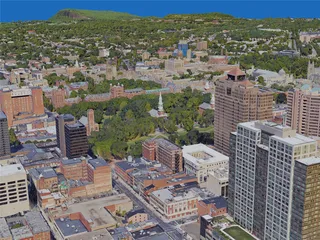 New Haven City, CT, USA (2019) 3D Model preview