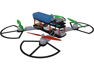 Quadcopter 3D Model preview