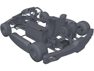Electric Go Kart 3D Model preview