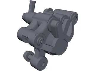 Formula Mountain Bike Brake Caliper 3D Model preview
