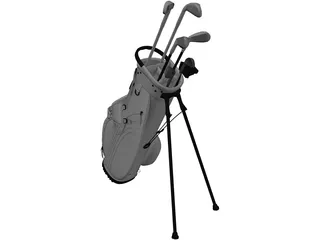 Golf Bag 3D Model preview