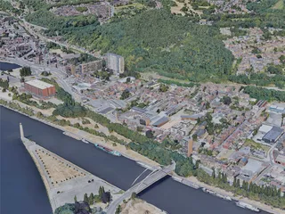 Liege City, Belgium (2019) 3D Model preview