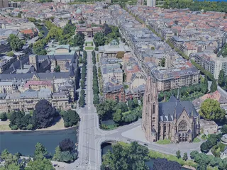 Strasbourg City, France (2019) 3D Model preview