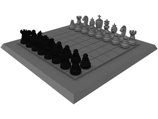 Chess Set 3D Model preview