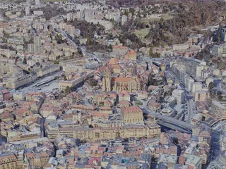 Lausanne City, Switzerland (2019) 3D Model preview