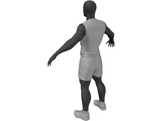 Athlete Male 3D Model preview
