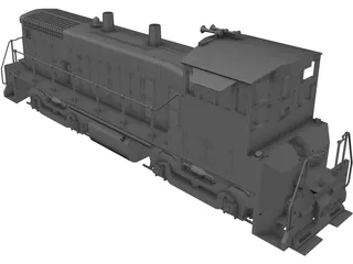 EMD SW1500 Locomotive 3D Model preview