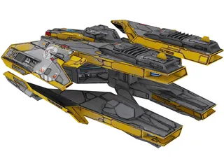 Starship Fighter 3D Model preview