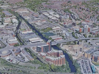 Leeds City, UK (2019) 3D Model preview