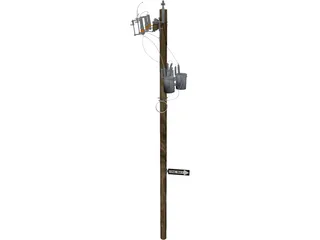 Electrical Pole 3D Model preview