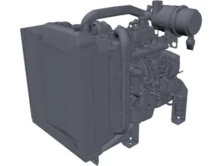 JCB444 TCA Tier III Engine 3D Model preview