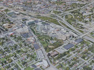 Columbus City, OH, USA (2019) 3D Model preview