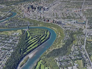 Edmonton City, AB, Canada (2019) 3D Model preview