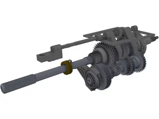 Ford T5 5-Speed Transmission Internals 3D Model preview
