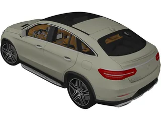 Mercedes-Benz GLE 350D Coupe 3D Model preview