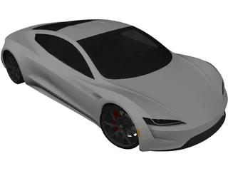 Tesla Roadster (2020) 3D Model preview
