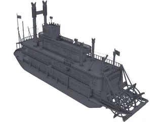 Steam Ship 3D Model preview