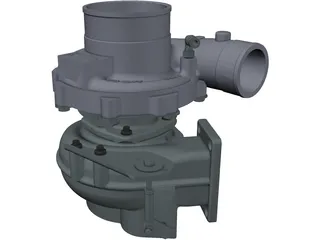 Garret GT37 Turbocharger 3D Model preview