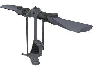 Bell 206 Rotor Head 3D Model preview