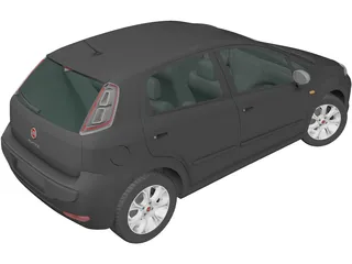 Fiat Punto 5-Door (2012) 3D Model preview