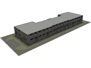 H-mart Office Building 3D Model preview