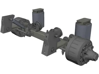 Trailer Axle 3D Model preview