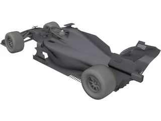 Mercedes Formula One 3D Model preview