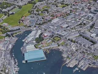 Plymouth City, UK (2019) 3D Model preview