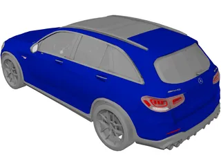 Mercedes-Benz GLC43 AMG (2020) 3D Model preview