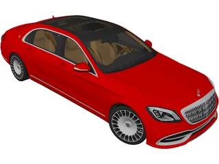 Mercedes-Benz S650 Sedan (2019) 3D Model preview