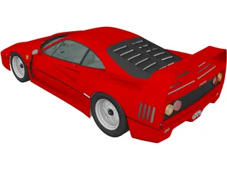 Ferrari F40 (1987) 3D Model preview