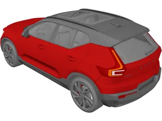 Volvo XC40 (2020) 3D Model preview