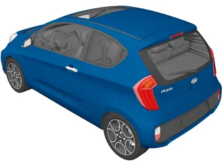 Kia Picanto Sport (2012) 3D Model preview
