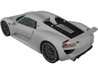 Porsche 918 Spyder (2015) 3D Model preview