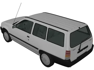 Opel Kadett Caravan (1991) 3D Model preview