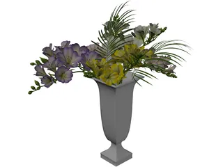Freesia Flowers 3D Model preview