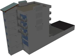 Offices and Apartments 5 Story 3D Model preview