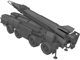 Scud Missile Launcher 3D Model preview