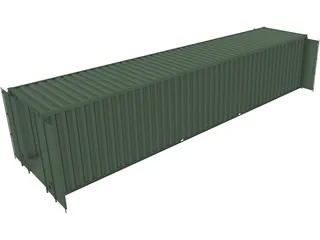 40 inch ISO Shipping Container 3D Model preview
