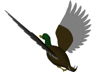 Duck Flying 3D Model preview